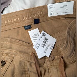 American Eagle Camel Stretch Trousers